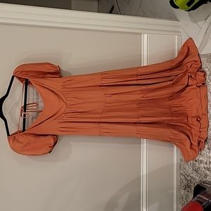 Midi orange dress